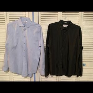 Calvin Klein Black and Light Blue Dress Shirts